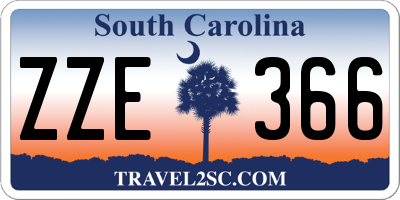 SC license plate ZZE366