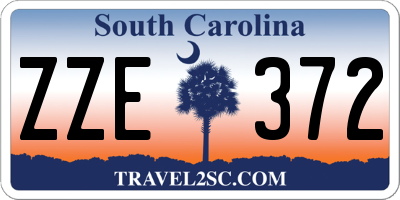 SC license plate ZZE372