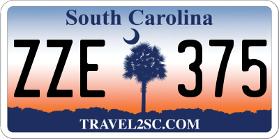 SC license plate ZZE375