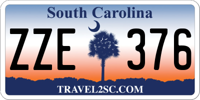 SC license plate ZZE376