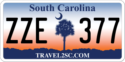 SC license plate ZZE377