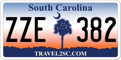 SC license plate ZZE382