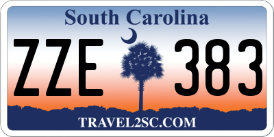 SC license plate ZZE383