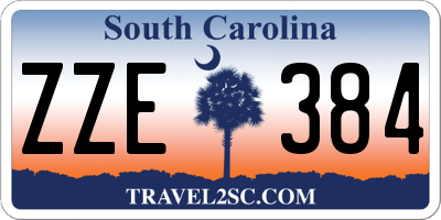 SC license plate ZZE384