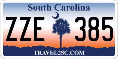 SC license plate ZZE385