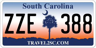 SC license plate ZZE388