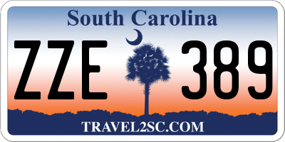 SC license plate ZZE389