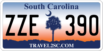 SC license plate ZZE390
