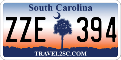 SC license plate ZZE394