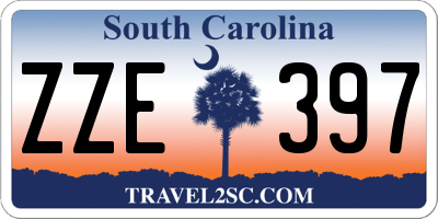 SC license plate ZZE397