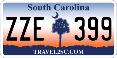 SC license plate ZZE399