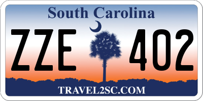 SC license plate ZZE402