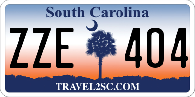 SC license plate ZZE404