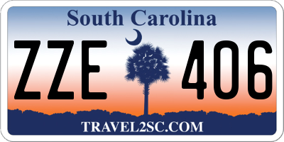 SC license plate ZZE406