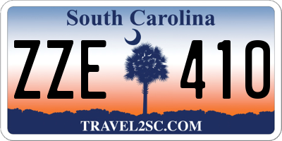 SC license plate ZZE410