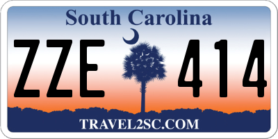 SC license plate ZZE414