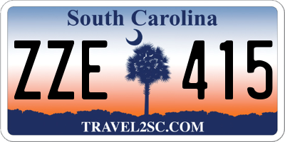 SC license plate ZZE415