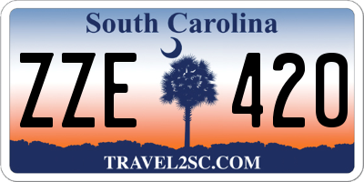 SC license plate ZZE420