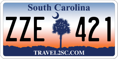 SC license plate ZZE421