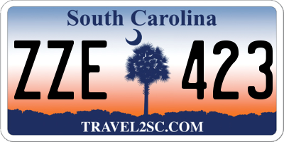 SC license plate ZZE423