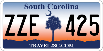 SC license plate ZZE425