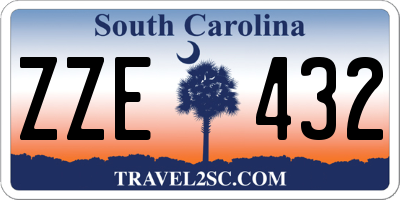 SC license plate ZZE432