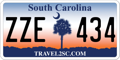 SC license plate ZZE434