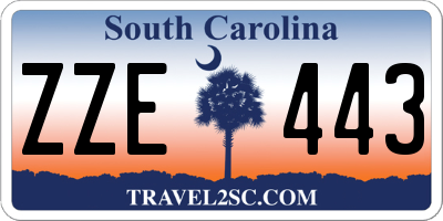 SC license plate ZZE443