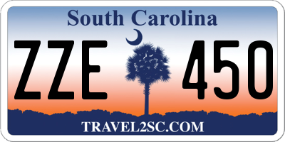 SC license plate ZZE450