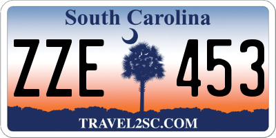 SC license plate ZZE453