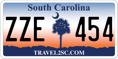 SC license plate ZZE454