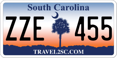 SC license plate ZZE455