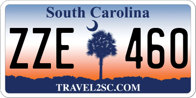 SC license plate ZZE460