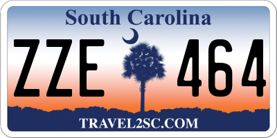 SC license plate ZZE464