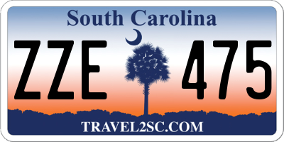 SC license plate ZZE475