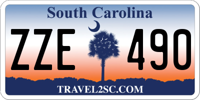 SC license plate ZZE490