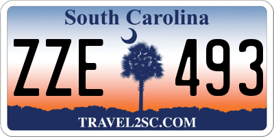 SC license plate ZZE493