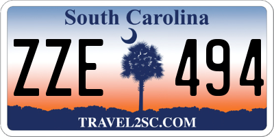 SC license plate ZZE494