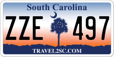 SC license plate ZZE497
