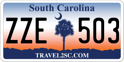 SC license plate ZZE503