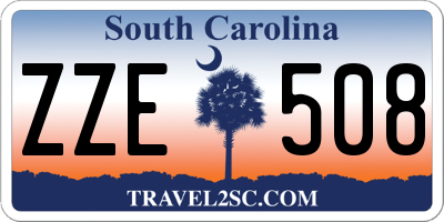 SC license plate ZZE508