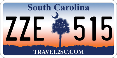 SC license plate ZZE515