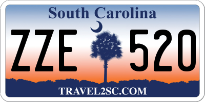 SC license plate ZZE520