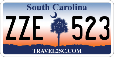 SC license plate ZZE523