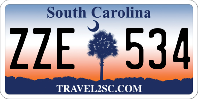 SC license plate ZZE534