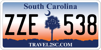 SC license plate ZZE538