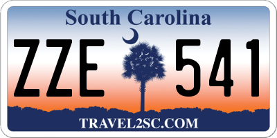 SC license plate ZZE541