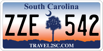SC license plate ZZE542