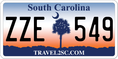 SC license plate ZZE549