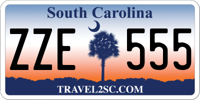 SC license plate ZZE555